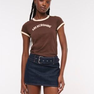Abercrombie Mid Rise Denim Mini Skirt